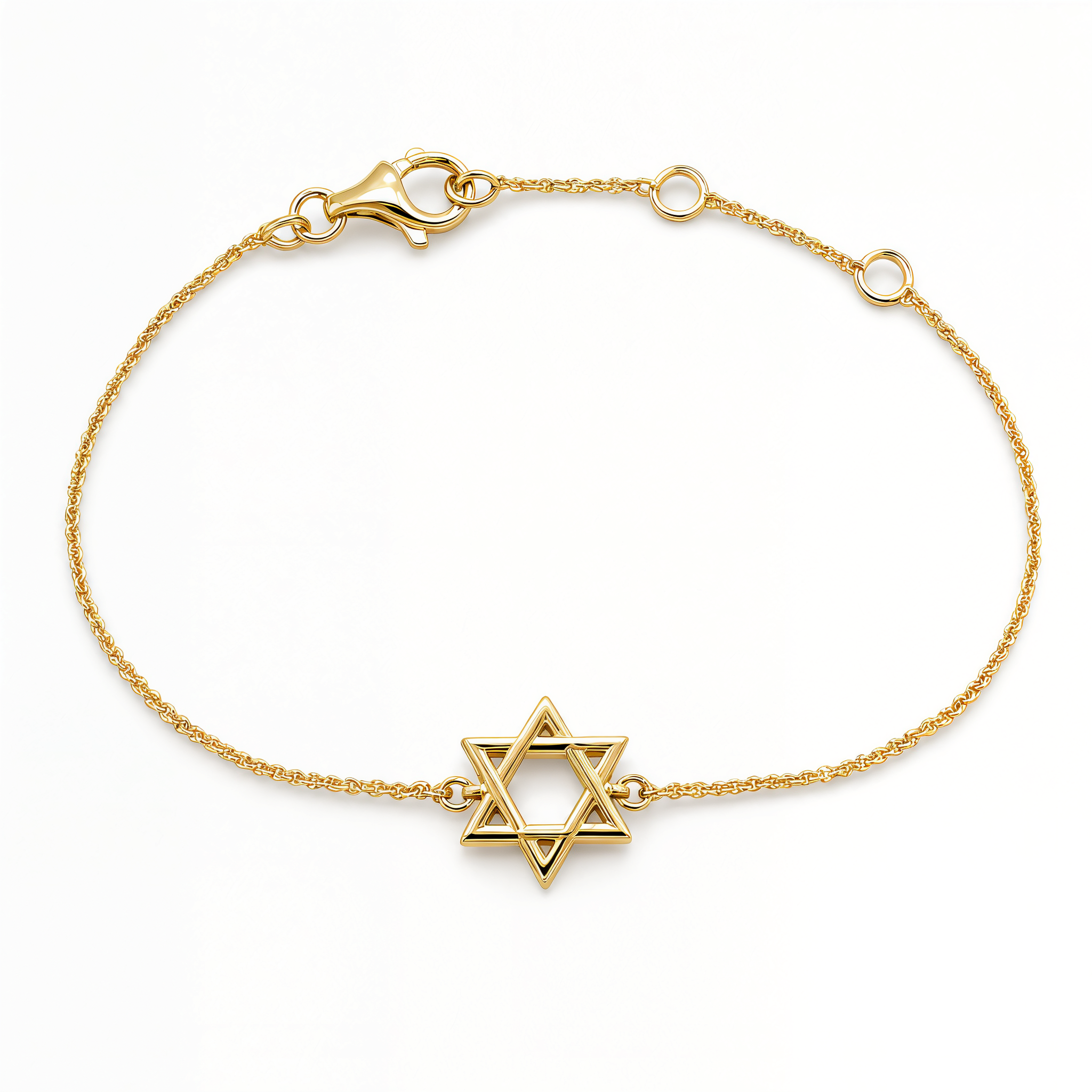 Small Star Of David Gold Bracelet