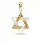 Gemstone Star of David Diamond Pendant ©