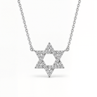 Star Of David Diamond Necklace