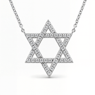 Star Of David Diamond Necklace
