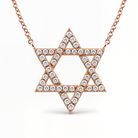 Star Of David Diamond Necklace
