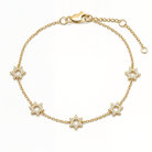 Stars of David Station Diamond Bracelet