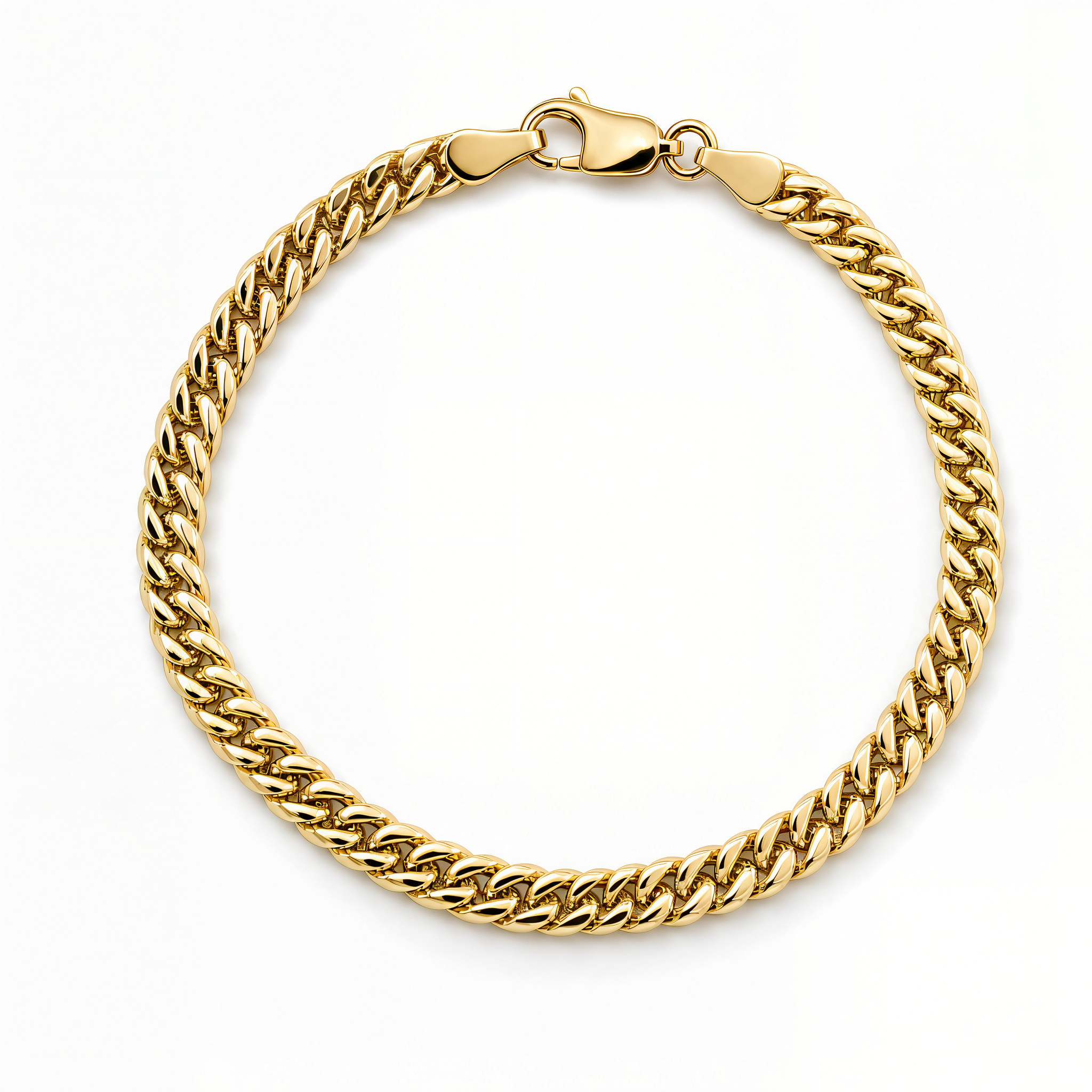 Classic Solid Miami Cuban Link Gold Bracelet