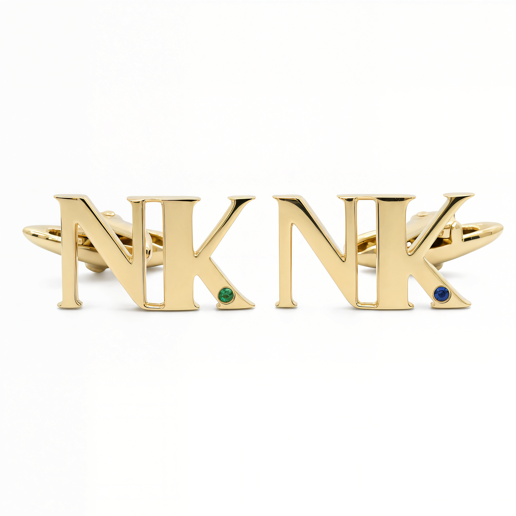 Personalized Initials Gemstone Cufflinks