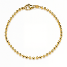 Beaded Ball Gold Chain Bracelet