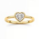 Bezel Set Natural Diamond Solitaire Ring