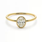 Bezel Set Natural Diamond Solitaire Ring