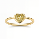 Fancy Yellow Heart Shaped Diamond Bezel Ring