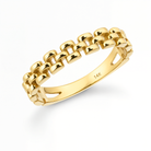 Panther Link Gold Ring