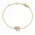Hebrew Chai Baguette Diamond Bracelet