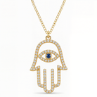 Large Pave Diamond Hamsa Necklace