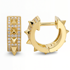 Micro Pave Diamond Mini Spikes Huggies