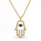 Pave Diamond Hamsa Necklace, diamond, Izakov Fine Jewelry