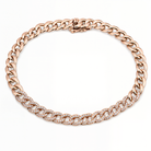 Petite Micro Pave Diamond Cuban Link Bracelet