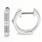 2-Row Micro Pave Diamond Pyramid Stud Huggies