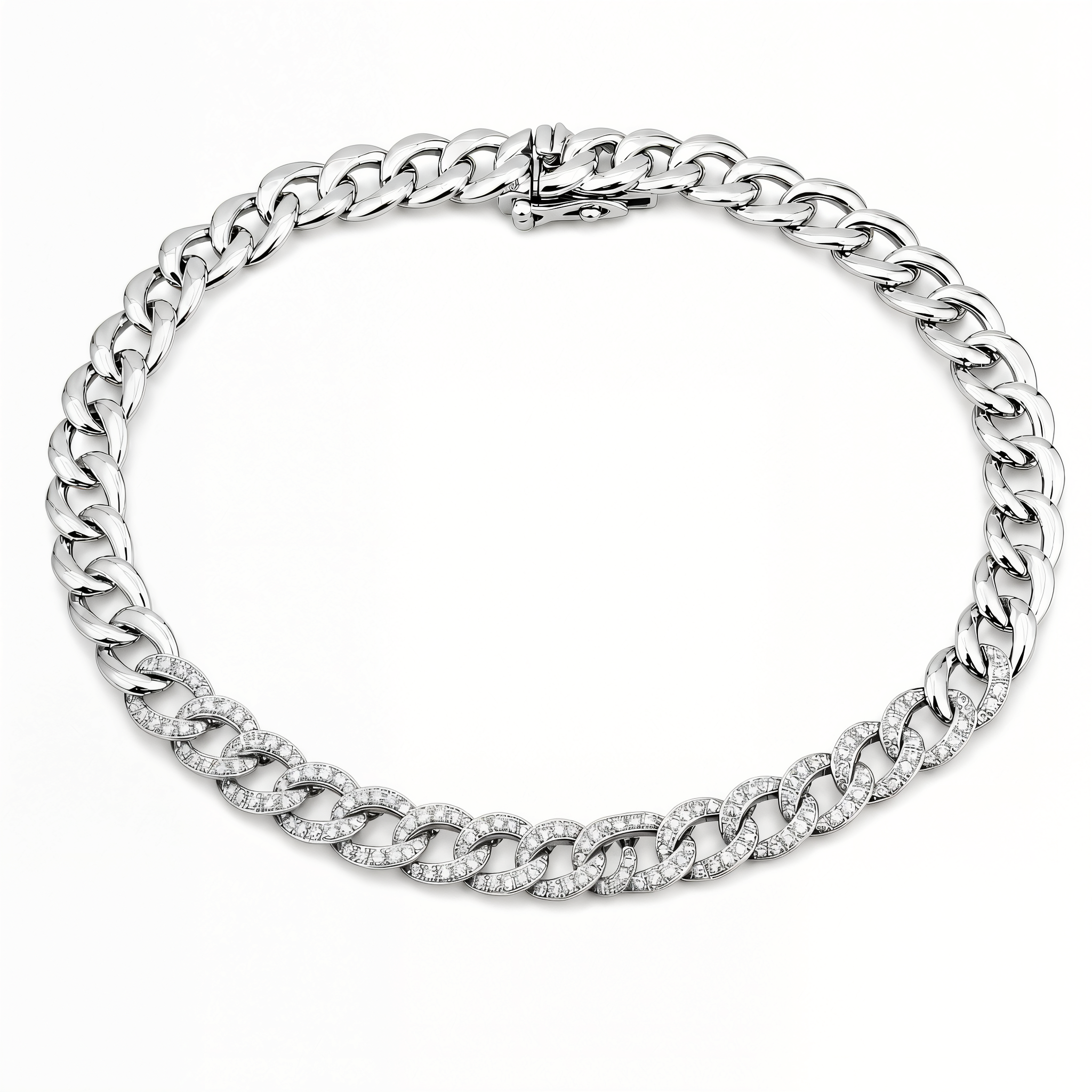 Petite Micro Pave Diamond Cuban Link Bracelet