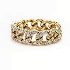 Cuban Link Micro Pave Diamond Ring