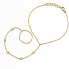 Diamond Bezel Station Hand Chain