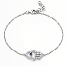 Pave Diamond Evil Eye Hamsa Bracelet