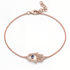 Pave Diamond Evil Eye Hamsa Bracelet