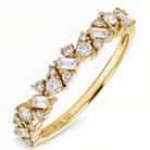 Baguette & Round Diamond Cluster Ring