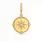 Diamond Compass Coin Charm