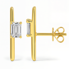 Lab Diamond Bar Stud Earrings