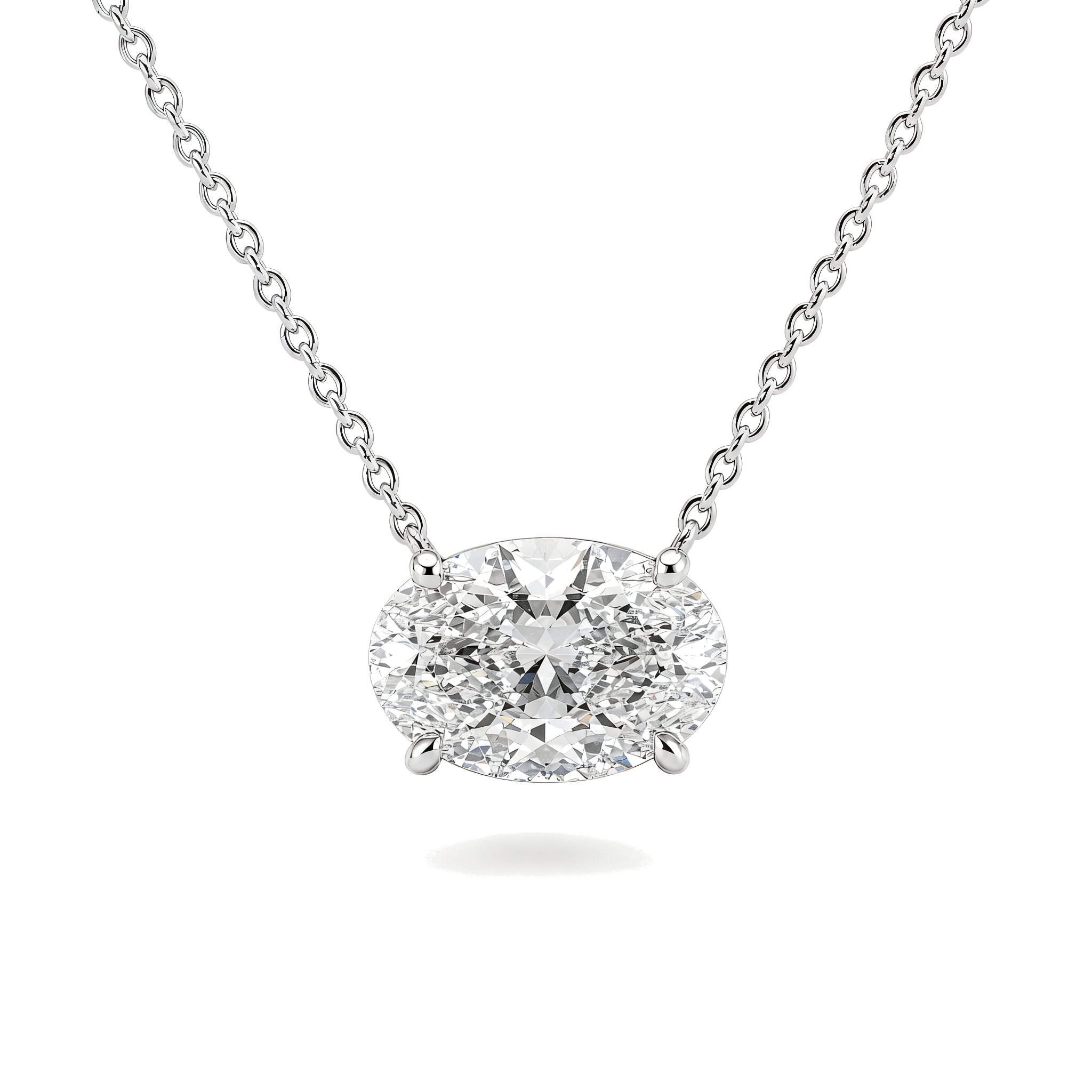 Floating Solitaire Lab-Grown Diamond Necklace