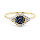 Diamond & Sapphire Evil Eye Ring