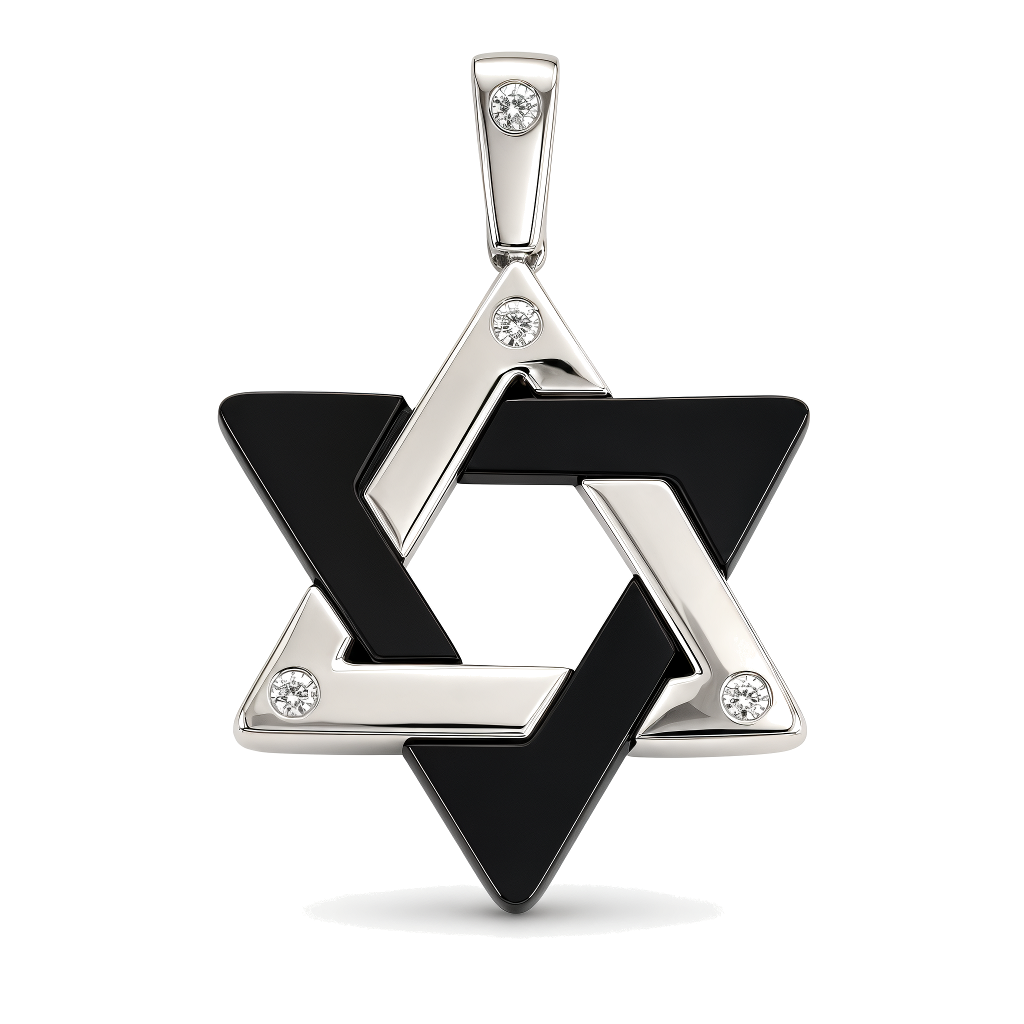 Gemstone Star of David Diamond Pendant ©
