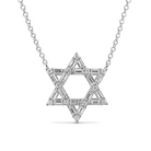 Baguette Diamond Star of David Necklace