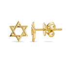 Small Star Of David Gold Earrings