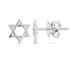 Small Star Of David Gold Earrings