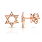 Small Star Of David Gold Earrings