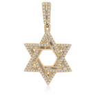 Baguette & Round Diamond Star of David Pendant ©