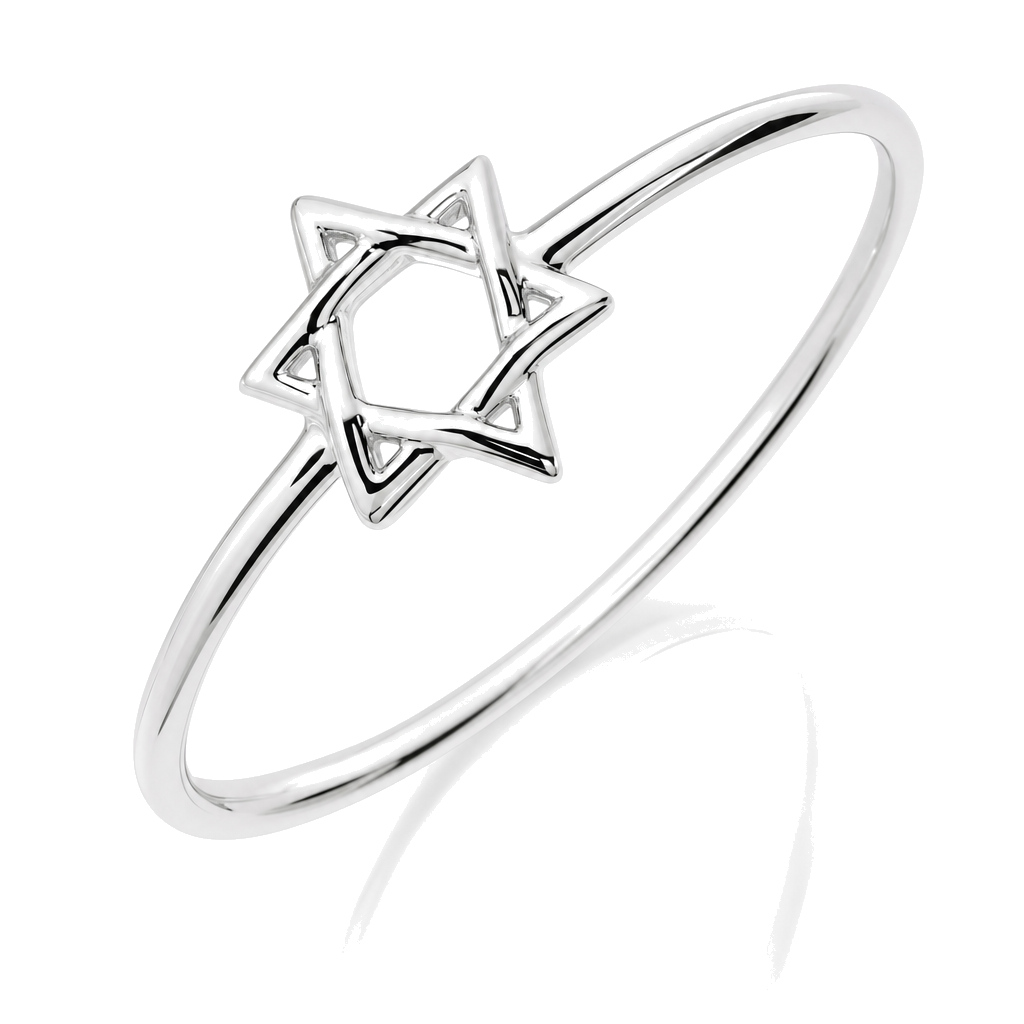 Petite Star Of David Gold Ring
