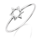 Petite Star Of David Gold Ring