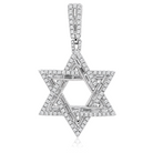 Baguette & Round Diamond Star of David Pendant ©