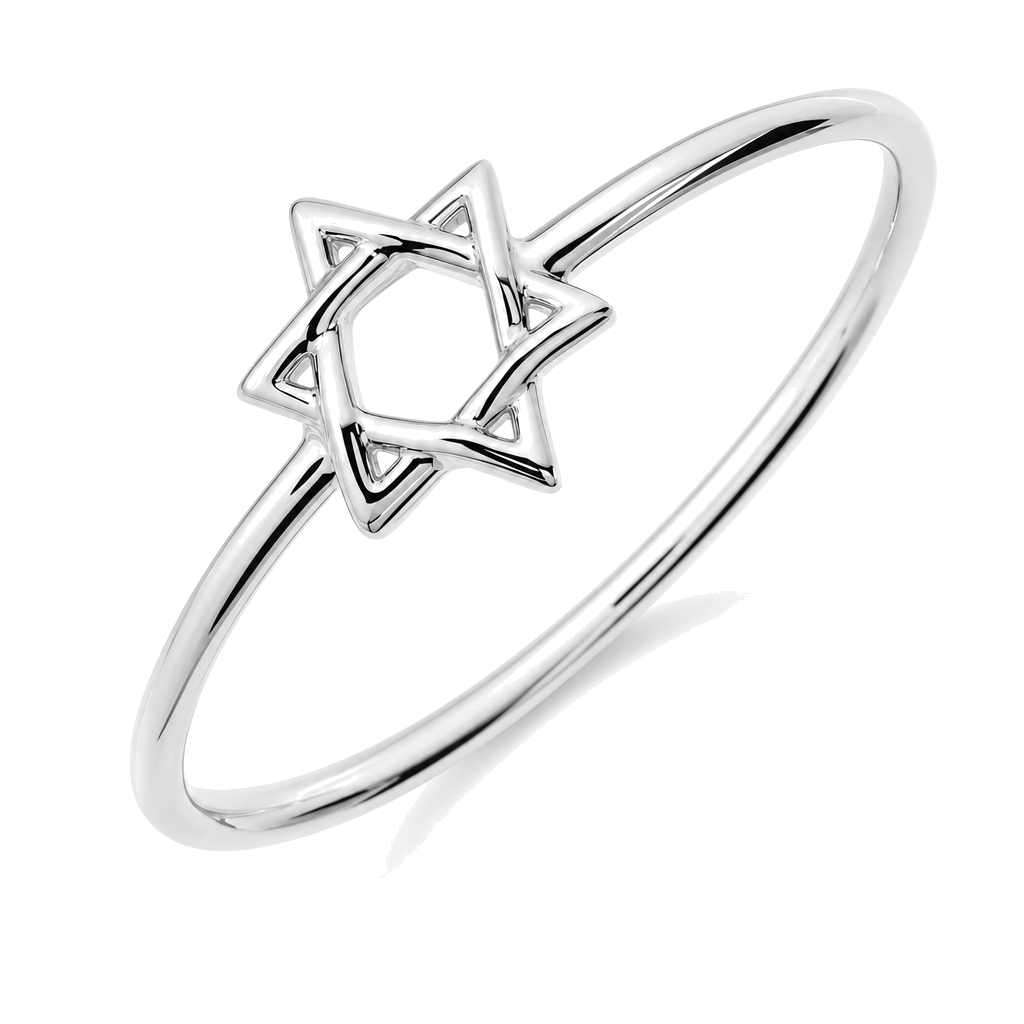 Petite Star Of David Gold Ring