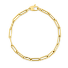 Paper Clip Link Gold Chain Bracelet