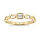 Baguette Diamond Half Links Ring