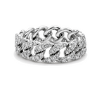 Cuban Link Micro Pave Diamond Ring