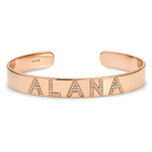Personalized Name Diamond Cuff Bracelet