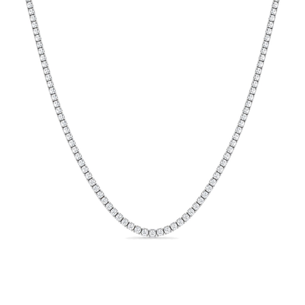 Classic Natural Diamond Tennis Necklace