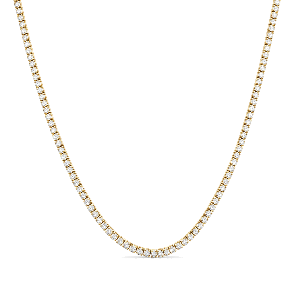 Classic Natural Diamond Tennis Necklace