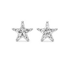 Natural Solid Star Shaped Diamond Stud Earrings