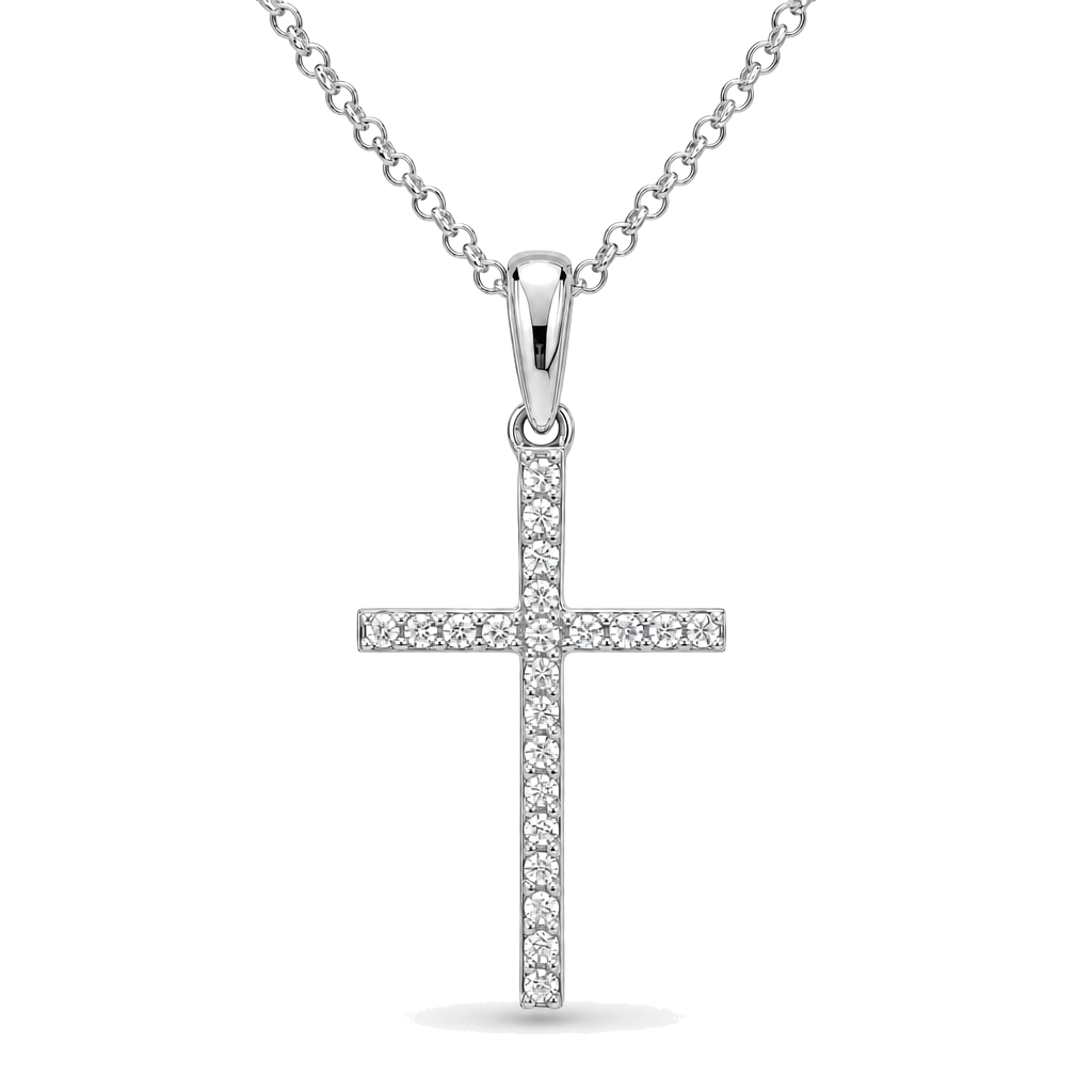 Diamond Pave Cross Necklace