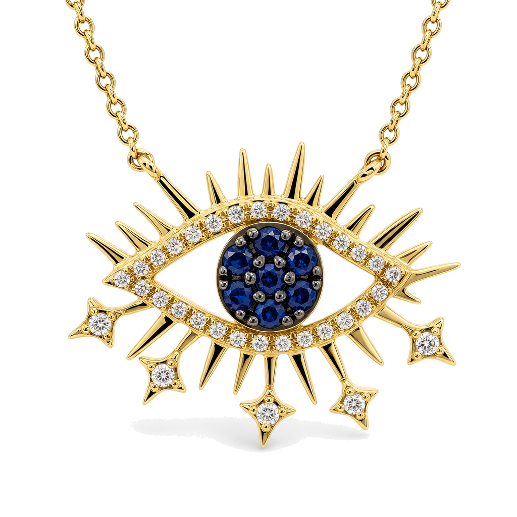 Diamond Celestial Evil Eye Necklace