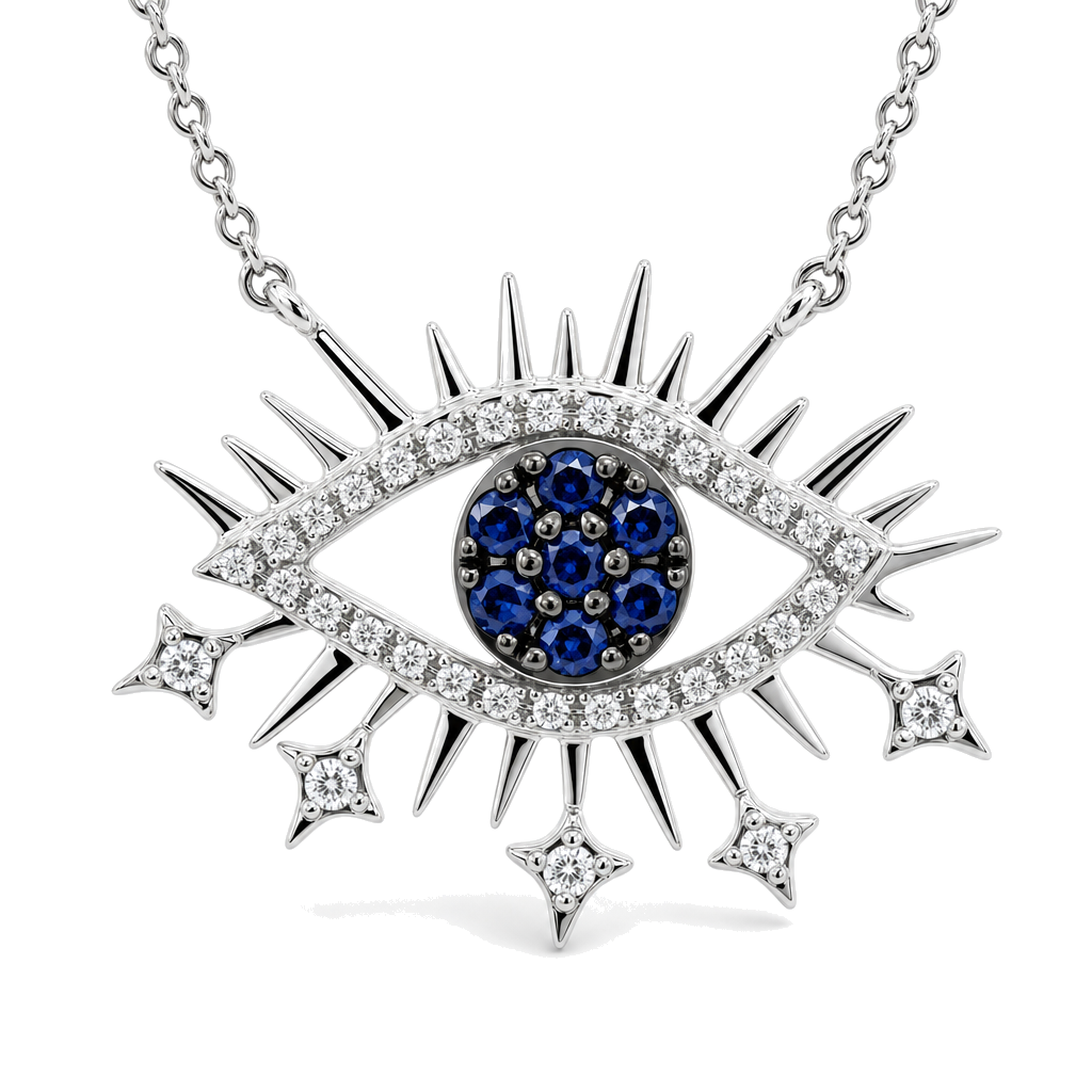 Diamond Celestial Evil Eye Necklace