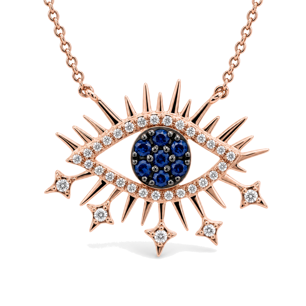 Diamond Celestial Evil Eye Necklace